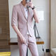 Heyu summer suit casual thin mid-sleeved plaid small suit men Korean style slim green men's seven-quarter sleeve jacket T9926-Grey M [90-105Jin[Jin equals 0.5 kg]]