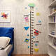 Shantoulin pueblo dibujos animados 3d niños tridimensionales que miden altura acrílica pegatina de pared de la pared de la habitación del dormitorio decoración del dormitorio 3879 altura de conejo-martillo de la piel + color de piel + rosa grande