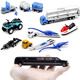 JPHZNB Yingtang simulation alloy car model extended Lincoln Hummer bus container flatbed transporter children's car sliding extended Lincoln black