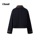 Eland Kleidung Kurzjacke Langarm Putler Denim Damen -Kleidung 2025 Winter neuer Stil Dark Denim (57) D/Indigo S/160