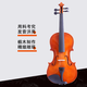 手工实木小提琴初学者乐器演奏成人练习儿童学生入门 亮光色 1/2