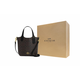 Coach Hanna18 Magnetic Schnalle-Close-Künstlungs-Leder-Crossbody Einsöder-Eimer-Bag-Handtasche Kleine Frauen-Walnuss-Basispakete für Frauen (Bag + Staubbeutel)