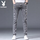 Playboy (Playboy) Straight Hosen Herren Jeans Fashion Mode koreanische Stil Slim Hosen Männer vielseitiger lässige, Solid Color Hosen Herren x-2146HH6636 Black 31