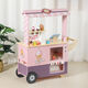 
Playhouse wooden concession candy car shopping baby automatic ice cream vending machine toy mobile ice cream car ice cream car blue