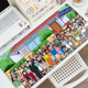 Igiftfire Long Mouse Pad Pad Crayon Sneak Super Harge Computer Desk Pad High-Value Keyboard Pads Грямостойкие и стиральные ученики ZZ-2694/голени голени 100 см*50 см толщиной 4 мм