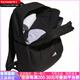 阿迪达斯 （adidas）时尚百搭拉链开合品牌徽标 聚酯纤维 双肩包 中号 男女同款情侣款 黑色 中号