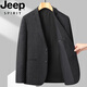 JEEP SPIRIT blazer men's business casual small suit single-piece spring and autumn formal wear middle-aged dad 9926 grey [dark pattern] classic versatile M 170 [recommended 100-119Jin [Jin equals 0.5 kg]]