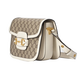 
Gucci (GUCCI) [Hot Sale] Women's Bag Gucci Saddle Bag 1955 Saddle Bag Canvas with Leather Double G Pattern Horse Bit Single Shoulder White 602204 92TCG 9761