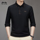 Camiseta de manga larga de automóvil clásico para hombres 2024 Otoño e invierno Nuevo traje de marco de su solapa de mediana edad Polo de polo para hombres CQ3886 Candy 10xl 10590-110Jin [Jin equivale a 0.5 kg]