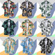 Ins Hong Kong Estilo Vintage Vintage Floral Camisa Floral Thai-Hawaian Retro Camisa retro Handal Chaqueta Trendy White 1114 3xl