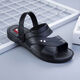 HUILIRUI [Vietnam Rubber] Version coréenne des sandales pour hommes décontractées sans glissement confortable et durable Sandales masculines Nouvelles en été 698 Black (version anti-glissée) 42 (adaptée à 41)