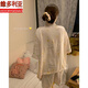 Victoria's Style Pyjamas for Women in Summer Day Ice Silk 2025 Nouvel ensemble en deux pièces à manches courtes de vêtements à domicile de style célébrité Internet, peut être porté en dehors de LW-9215 M [Recommandé 80-100jin [Jin est égal à 0,5 kg]]]