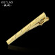 Ouyao new men's tie clip fashionable formal business gold professional simple tie clip men's pin gift box gold six leaves