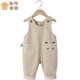 Bon Eve Baby Corduroy Overalls 2023 Spring and Autumn Style 1 to 5 years old cute boys and girls baby children's corduroy pants trendy beige embroidered overalls 0808 autumn and winter plus velvet style 80 cm can be opened