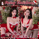 2025 Neues Weihnachtszeitabend Sexy Slim Plugable kleine Brüste leidenschaftliche Schamuniform auf dem Bett ZQ6913 Weihnachtsanzug + Halsringsocken 160 (m)