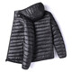 Zuosike Hommes Chaud Hiver Mince Soie Coton Veste en Coton Homme Court décontracté Col Montant Haut Papa Homme Coton Noir à Capuche 3XL