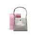 Coach (Coach) Willow Presbyterian geprägtes Litschi -Muster -Leder -Eimer -Bag -Griff Schulter -Cross -Body -Tasche Kleine Dove Grey Basic Pack für Frauen (Bag + Staubbeutel)