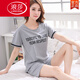 LangSha pajamas (LangSha) women's summer short-sleeved pure cotton two-piece set summer Korean style loose fresh student spring and summer thin home clothing G6630 short-sleeved L women--