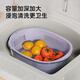 Added kitchen sink drain basket double-layer thickened fruit plate home living room coffee table sink drain basket