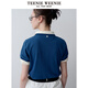 TEENIE WEENIE官方旗舰小熊春夏季复古仿牛仔POLO衫短袖时尚韩版T恤上衣女 深蓝色 L 170