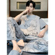 Chat man (miiow) pyjamas hommes d'été coton pur pantalon à manches courtes adolescents d'été grands enfants