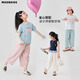 Moonkids children's clothing girls mosquito-repellent pants 2025 summer new children's nine-point pants radish pants summer thin casual pants 15263 lotus pink radish pants 110 cm