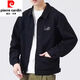 Pierre Cardin Jacket Men's Spring and Automn 2025 Nouvelle chemise Automne Men's Work's Veste de veste de début d'automne [Version de mise à niveau] K12806 Black 2xl [Recommandé 140-160jin [Jin est égal à 0,5 kg]]]