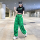 勤度尊巴舞蹈服套装jazz跳舞衣服爵士舞服装女夏街舞广场舞演出服运动 8827红色上衣+6627白裤-套装 M [80-105斤]