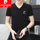 Pierre Cardin (Pierre Cardin) Ice Seide Modal Cotton Herren-Kurzärmel-T-Shirt 2025 SOMMER NEUE Modemarke Hong Kong Style Herrenstil [Vatertagsgeschenk] Q691 White M Vorschlag: 90-100jin [Jin gleich 0,5 kg]