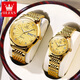 Swiss certified Amani brand couple model one fashion couple watch one price full automatic mechanical watch steel belt model - 6630-all gold face