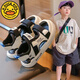 G.duck boys' toe-toe sandals 2026 summer new soft-soled children's beach shoes sports and leisure children's baby sandals trendy sports version beige 25 inner length 16CM