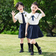 Splash boys and girls school uniforms kindergarten summer clothes children school uniforms set elementary school uniforms short-sleeved tie summer 6630-1 boys 110