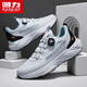 Chaussures masculines guerrières Mesh d'été Houstable Chaussures de sport pour hommes Chaussures de papa décontractées chaussures de course M076C gris / bleu 42