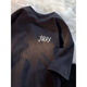 Poum Japaner grauer kurzärmeligter T-Shirt Herren 2025 Sommer neuer Stil Teen Cityboy Lose vielseitig rundes Nacken T-Shirt MSL-C724 Navy Blue XL
