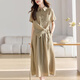 
XAE luxury high-end brand short-sleeved dress for women 2025 summer new POLO collar fashionable casual shirt suit skirt apricot color L [Suggested 115-125Jin [Jin equals 0.5 kg]]