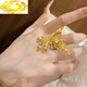 Luliu Lao Phoenix Gold Colorful Phoenix Ring Ring Women's New Pure Gold 999 Wedding Ring as a Wedding Valentine's Day Gift No. 18 About 4.5g