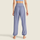 He Jiagong quick-drying casual high-waisted sports pants for women loose and drapey running drawstring Pilates dance yoga pants fitness wear autumn gray blue S
