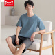 Catman Miiow New Herren Pyjamas Sommer kurzärmelige Shorts Modal Cool Thin Style Plus Size Rund 9712 L [Gewicht 120jin [Jin entspricht 0,5 kg]]]