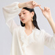 Deep Breathe DEEP BREATH Women's Lightweight and Breathable V-neck Shirt Top Women's A301793 Off-White S (2)