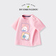
G.DUCKKIDS little yellow duck children's clothing girls short-sleeved children's T-shirt in summer new pure cotton round neck print summer children's top AP14087 purple 80 Recommended 10 months-1 and a half years old
