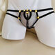 2024 Neues Herren -Mesh sexy Stretch Unterwäsche Doppeltangs, um die Dichtheit der Vagina schwarz m zu verbessern