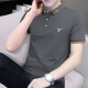 Hailan Precio Especial Bead Floor Polo bordado Polo para la delgada camiseta de manga corta de los hombres Top de la solapa de verano Breatable S5012 Azul XL adecuado para 130-145 Jin [Jin iguala 0.5 kg]