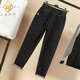 
Shiyan Hai Wave Code Women's Jeans in Spring and Summer Elastic High Waist Slim, Elastic High Waist, Fat and Beautiful 200Jin[Jin is equal to 0.5 kg] Wearable and slim, Black 01 9901 High-elastic Premium 2XL 130-150Jin[Jin is equal to 0.5 kg]