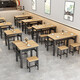 桌子商用餐饮食堂桌椅组合出租房快餐饭店餐厅小吃早餐店面馆餐桌 14070单桌工型加固圆角