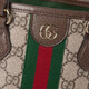 GUCCI Gucci Ophidia series small tote bag new gift beige and dark brown one size