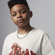 Nike (Nike) Jordan Jordan Jungen und Mädchen Big Children T-Shirt Pure Cotton Casual Round Hals Strickte Baumwolle IB9272 133 Segel Weiß xs