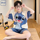 Yuyin Boy Pajamas Детский летний костюм с короткими рукавами для среднего и большого мальчика Модная летняя домашняя одежда 695 [хлопок] Рекомендуется 140-150 см. Вес 65-80 Джин [Джин равняется 0,5 кг]