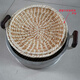 
Handmade reed grass weaving steamer hat steamer steamer steamer steamer stainless steel aluminum pot steamer steaming cover rural big pot straw cover mahogany color 9195cm unpacked