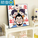 Shantoulin Village Father's Day Digital Oil Painting Diy Filling Coloring Hand-painted Acrylic Coloring Send Dad's Birthday Gift Hand-decorated XH15657 40*40cm Inner Frame