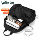 Walker Shop【2025年新款】双肩包韩版简约背包防泼水尼龙牛津布旅行电脑包 黑色15.6寸(43*32*13CM)